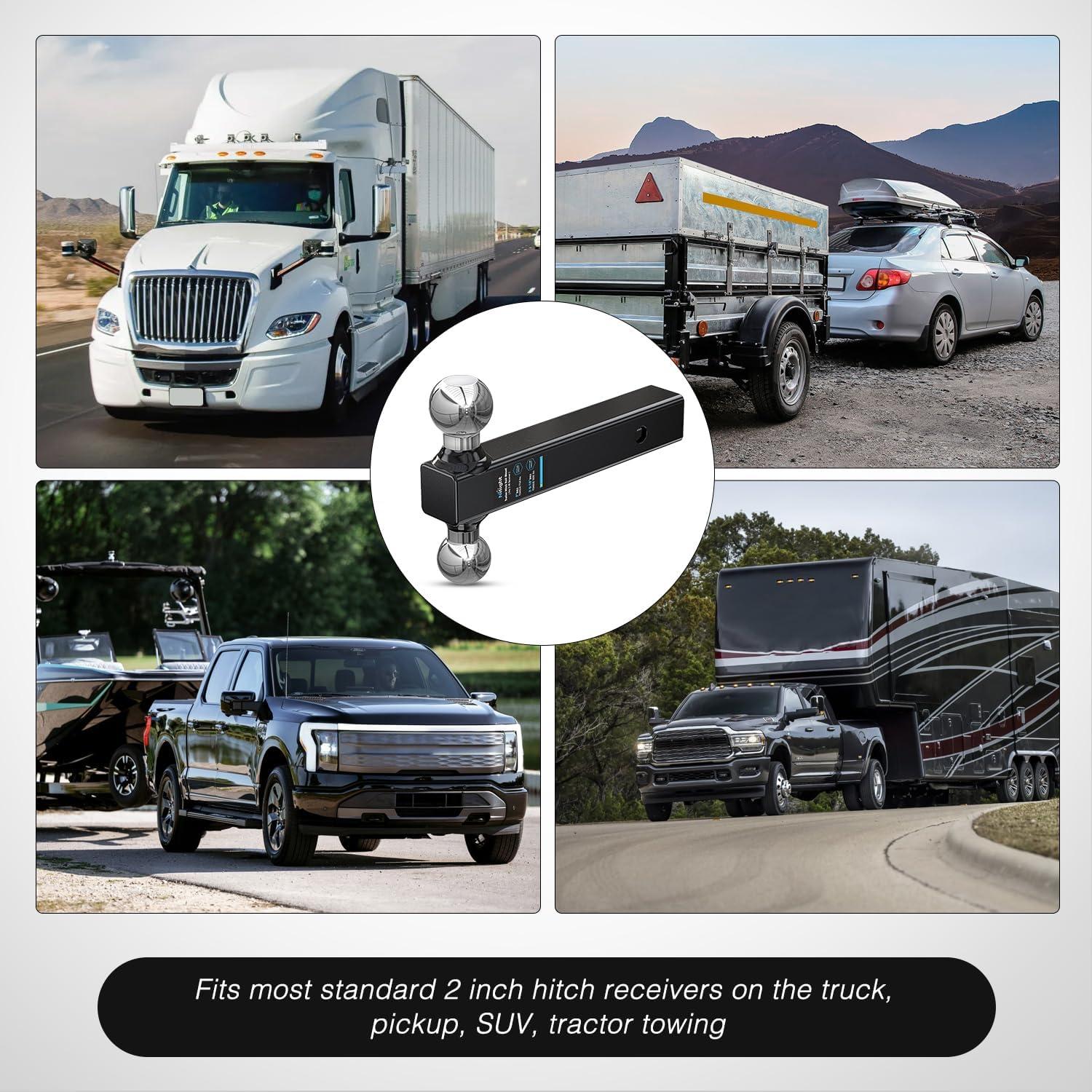 image:imageNilight Heavy Duty Trailer Shackle Kit for Double Eye Springs Fits 35K52K Axles DualStage AntiRust Coated Complete Installation Hardware Included Durable Suspension Repair Parts Black2 hitch 2 ball