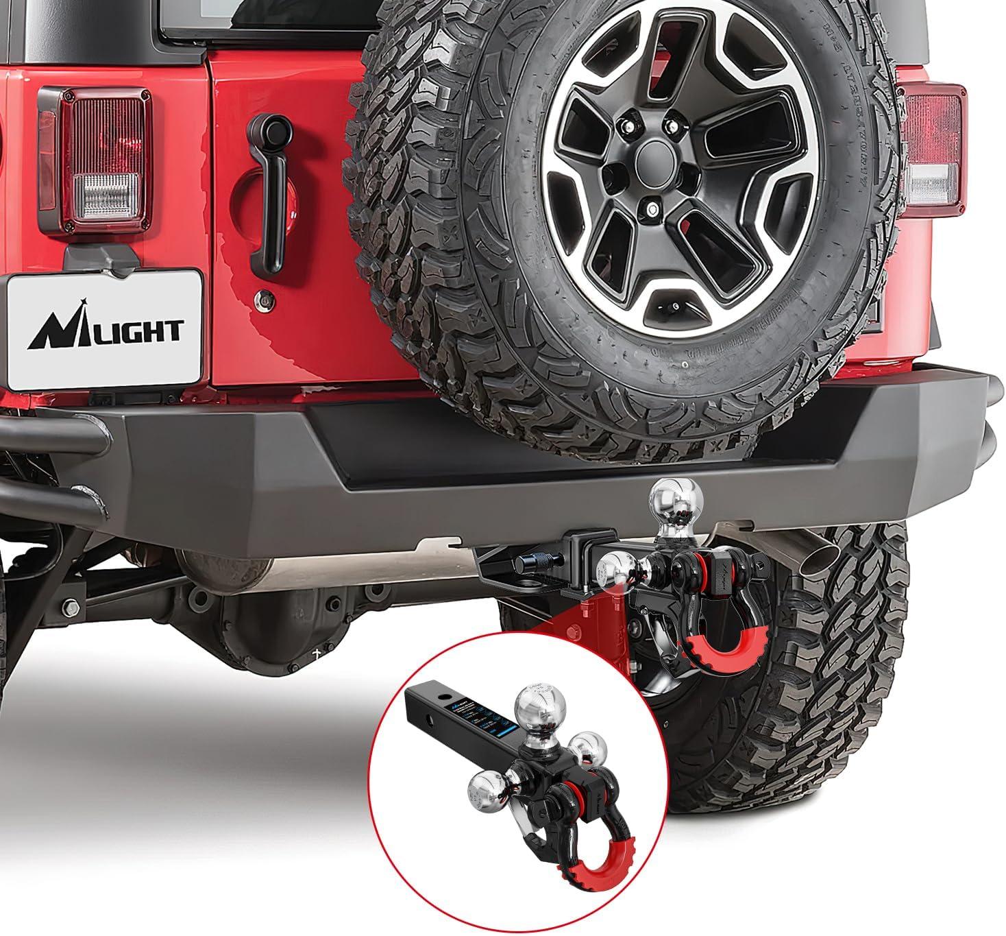 image:imageNilight Heavy Duty Trailer Shackle Kit for Double Eye Springs Fits 35K52K Axles DualStage AntiRust Coated Complete Installation Hardware Included Durable Suspension Repair Parts BlackTriBall Mount DRing Shackle
