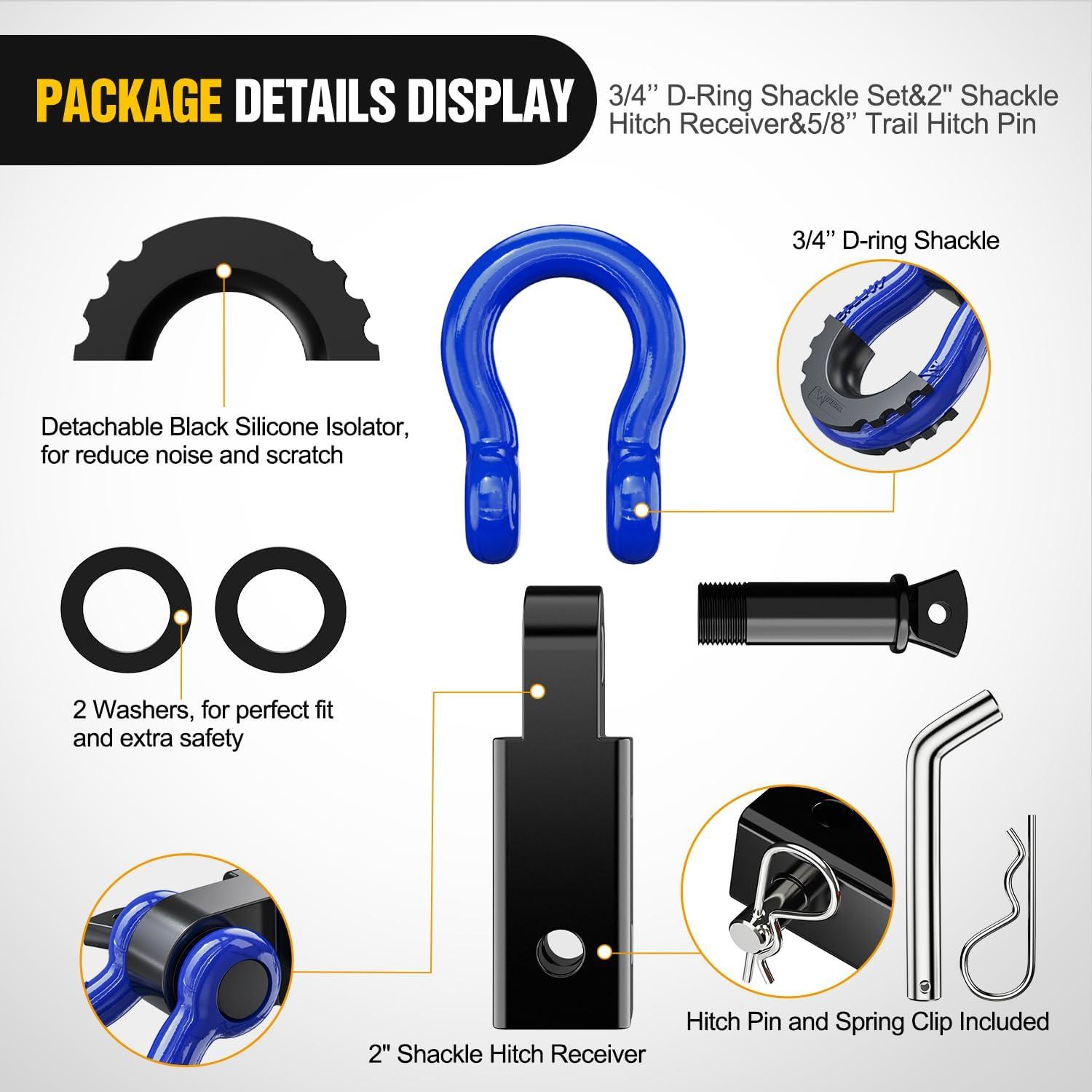 image:imageNilight Heavy Duty Trailer Shackle Kit for Double Eye Springs Fits 35K52K Axles DualStage AntiRust Coated Complete Installation Hardware Included Durable Suspension Repair Parts BlackBlackBlue