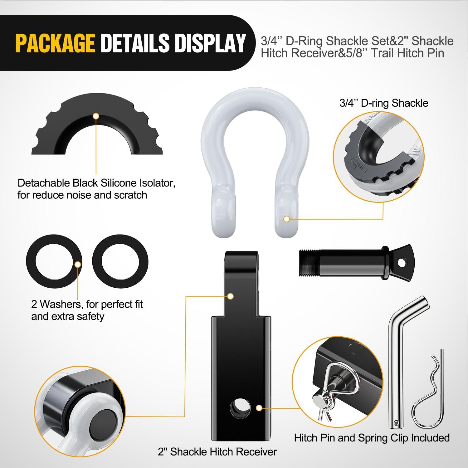 image:imageNilight Heavy Duty Trailer Shackle Kit for Double Eye Springs Fits 35K52K Axles DualStage AntiRust Coated Complete Installation Hardware Included Durable Suspension Repair Parts BlackBlackWhite