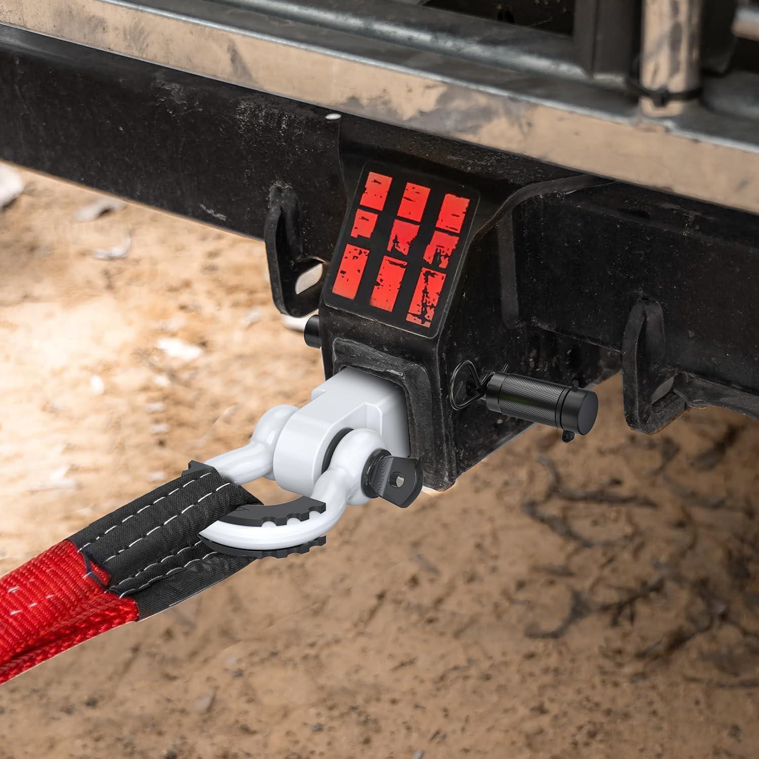 image:imageNilight Heavy Duty Trailer Shackle Kit for Double Eye Springs Fits 35K52K Axles DualStage AntiRust Coated Complete Installation Hardware Included Durable Suspension Repair Parts BlackHitch w Lock Pin White