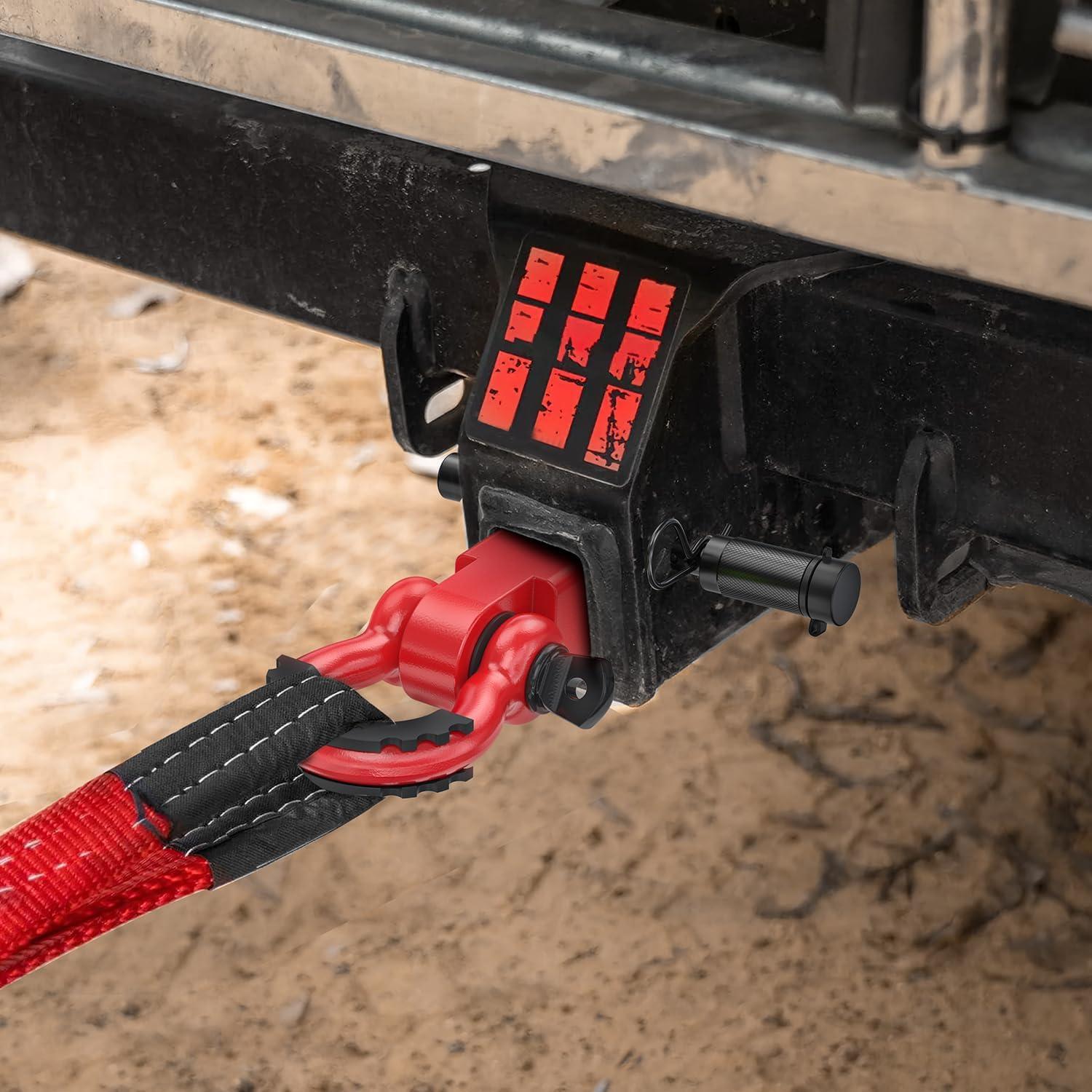 image:imageNilight Heavy Duty Trailer Shackle Kit for Double Eye Springs Fits 35K52K Axles DualStage AntiRust Coated Complete Installation Hardware Included Durable Suspension Repair Parts BlackHitch w Lock Pin Red