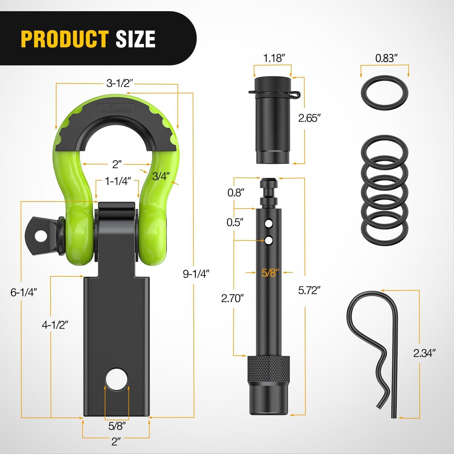 image:imageNilight Heavy Duty Trailer Shackle Kit for Double Eye Springs Fits 35K52K Axles DualStage AntiRust Coated Complete Installation Hardware Included Durable Suspension Repair Parts BlackHitch w Lock Pin Black Green