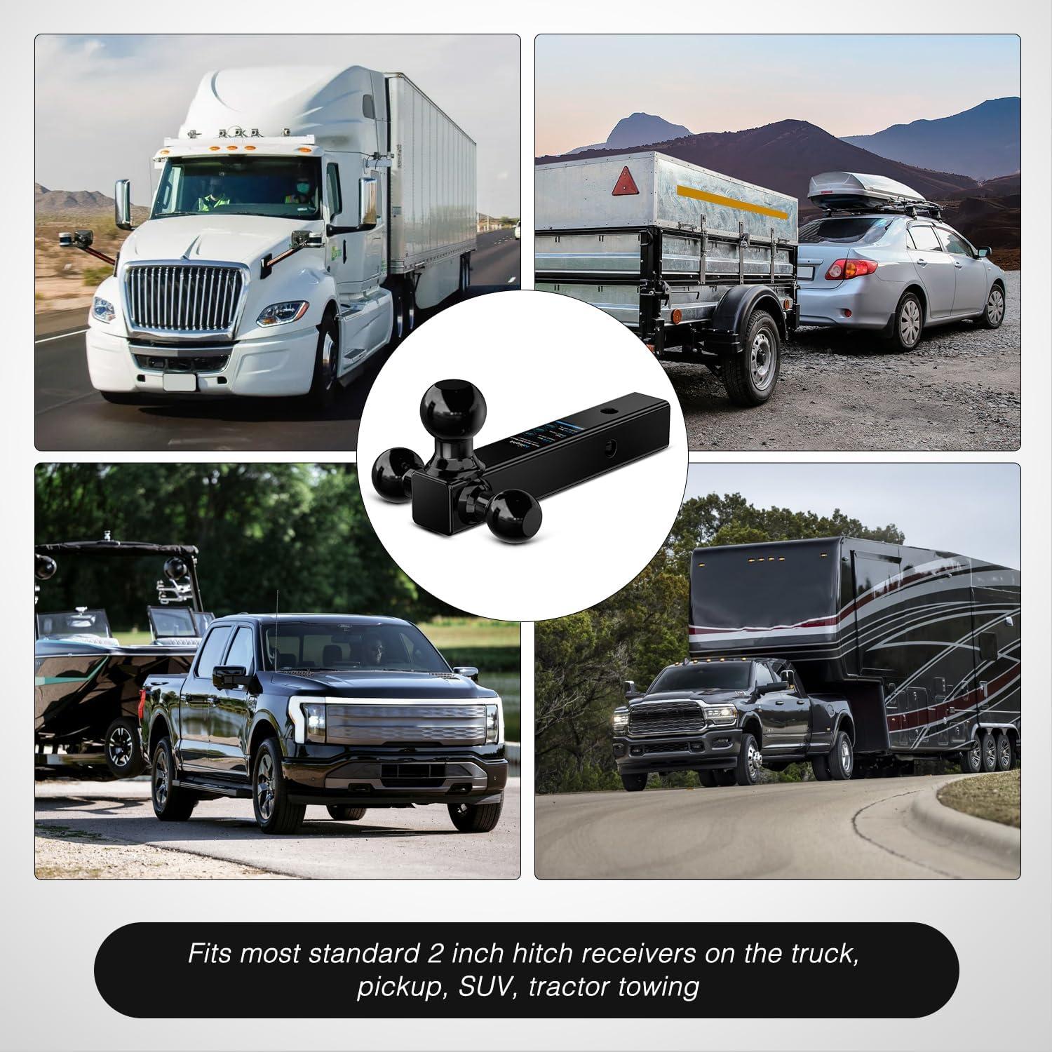 image:imageNilight Heavy Duty Trailer Shackle Kit for Double Eye Springs Fits 35K52K Axles DualStage AntiRust Coated Complete Installation Hardware Included Durable Suspension Repair Parts Black2 hitch 3 ball