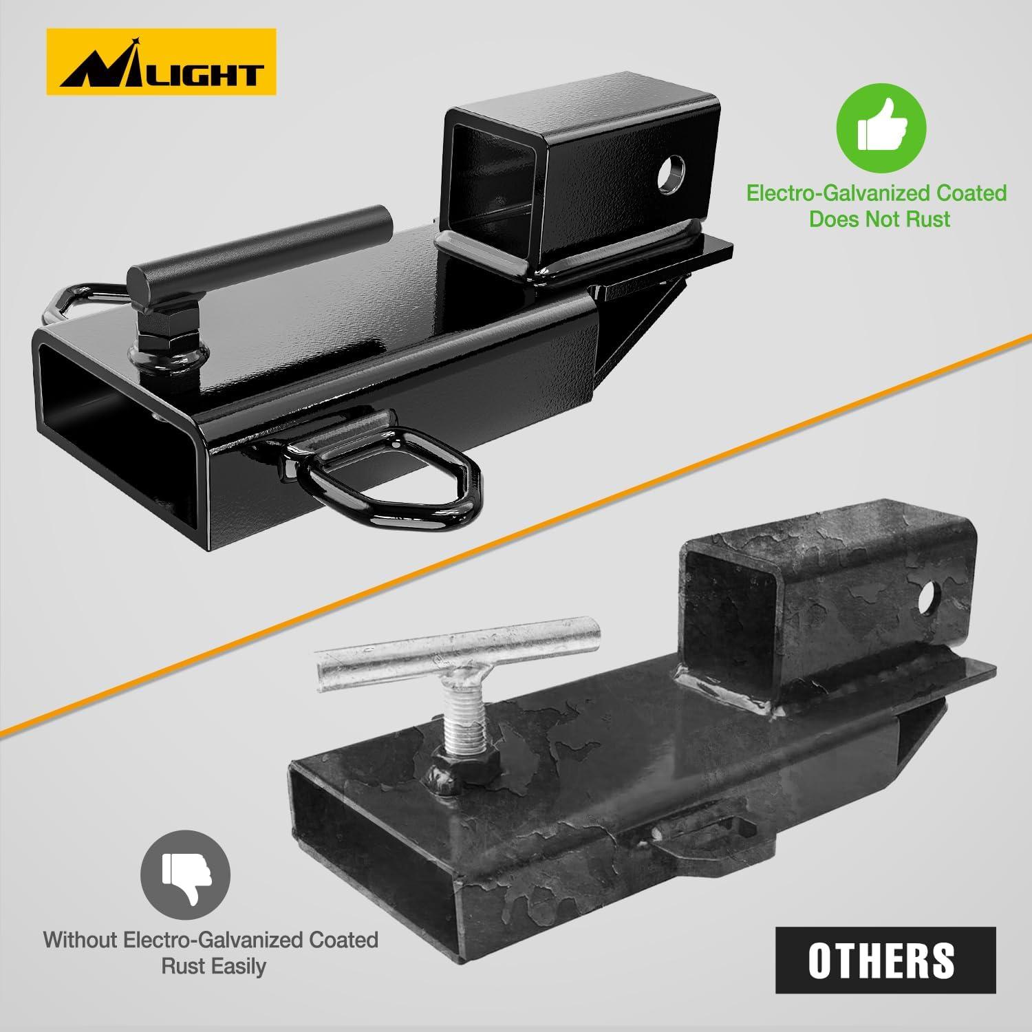 image:imageNilight Heavy Duty Trailer Shackle Kit for Double Eye Springs Fits 35K52K Axles DualStage AntiRust Coated Complete Installation Hardware Included Durable Suspension Repair Parts BlackForklift Trailer Hitch Black 43in Width