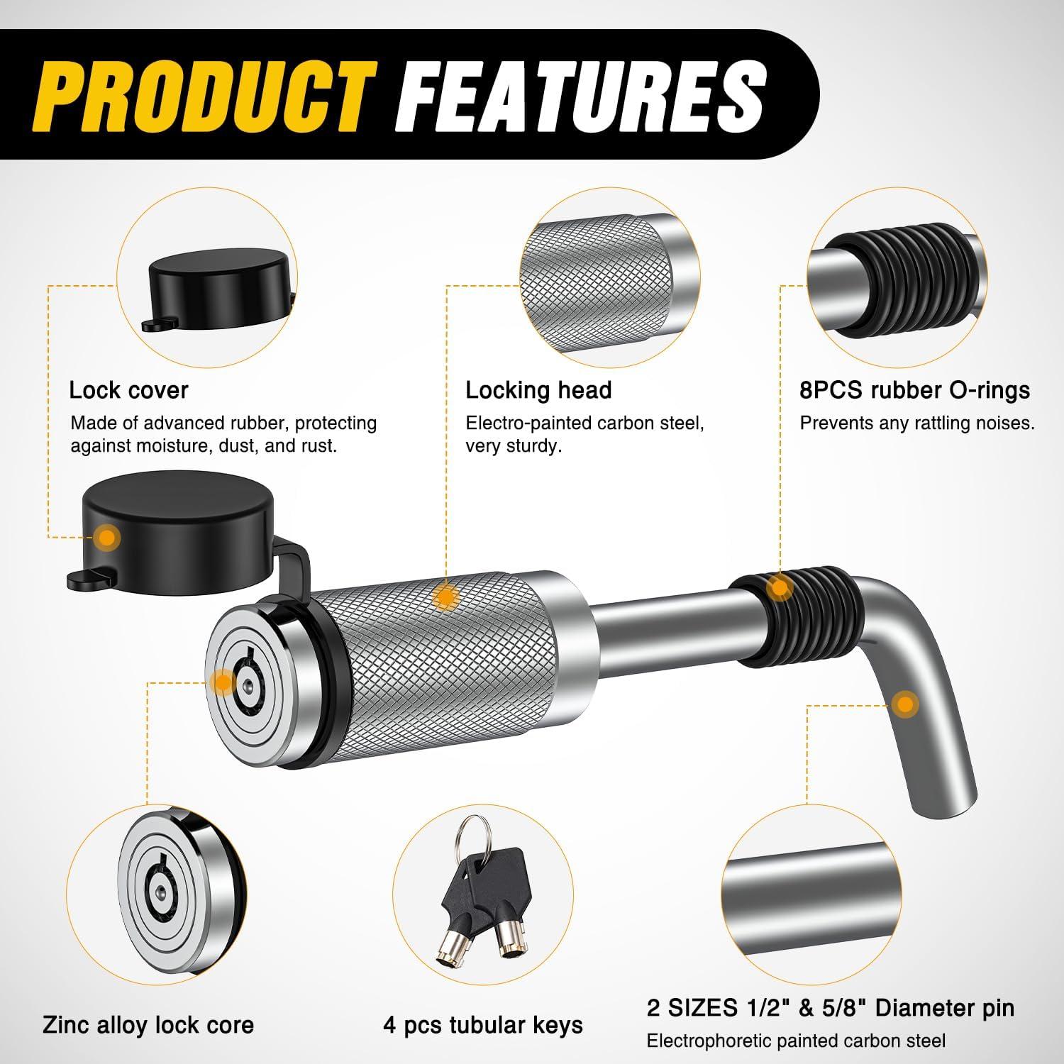 image:imageNilight Heavy Duty Trailer Shackle Kit for Double Eye Springs Fits 35K52K Axles DualStage AntiRust Coated Complete Installation Hardware Included Durable Suspension Repair Parts BlackHitch Lock Pin 12 58 Silver
