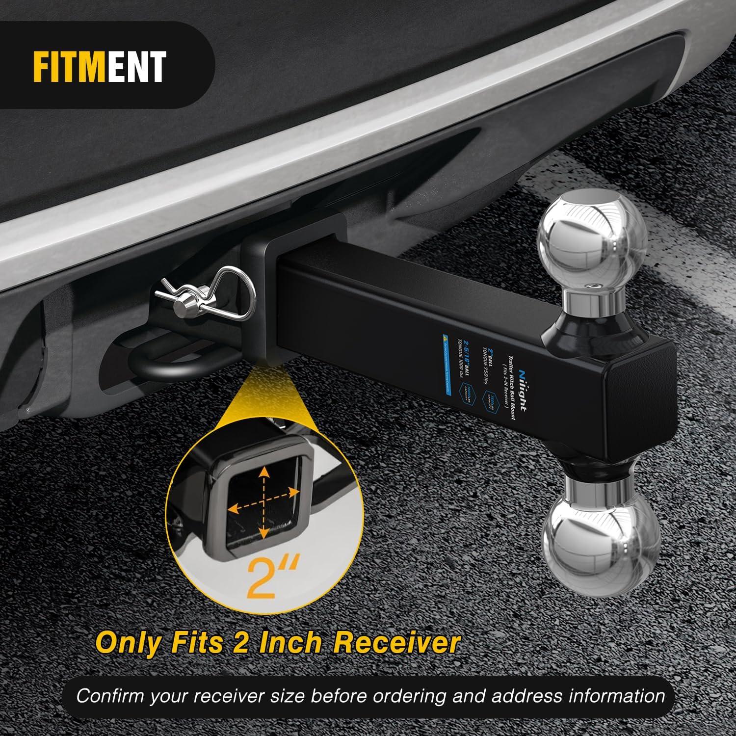 image:imageNilight Heavy Duty Trailer Shackle Kit for Double Eye Springs Fits 35K52K Axles DualStage AntiRust Coated Complete Installation Hardware Included Durable Suspension Repair Parts Black2 hitch 2 ball