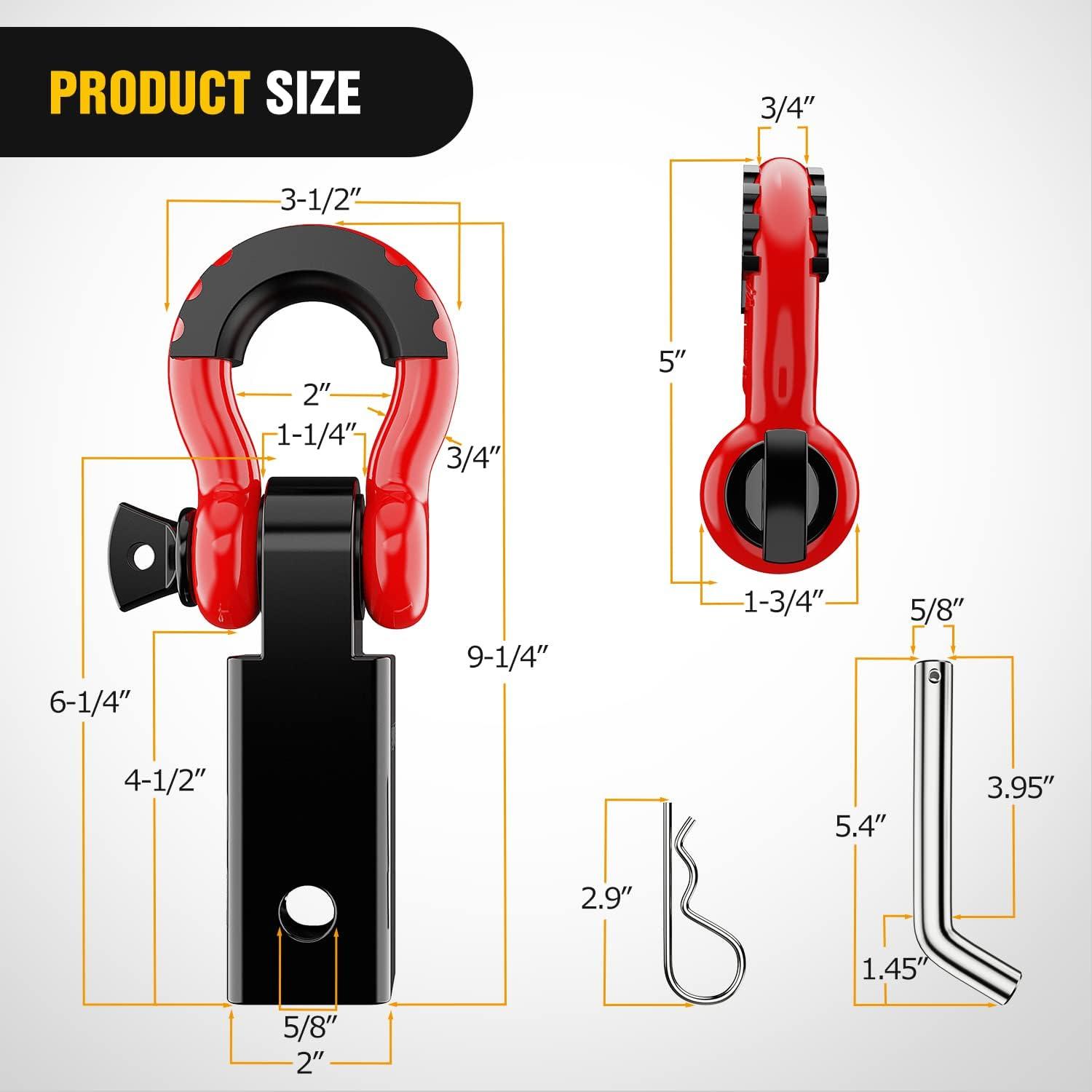 image:imageNilight Heavy Duty Trailer Shackle Kit for Double Eye Springs Fits 35K52K Axles DualStage AntiRust Coated Complete Installation Hardware Included Durable Suspension Repair Parts BlackBlackRed