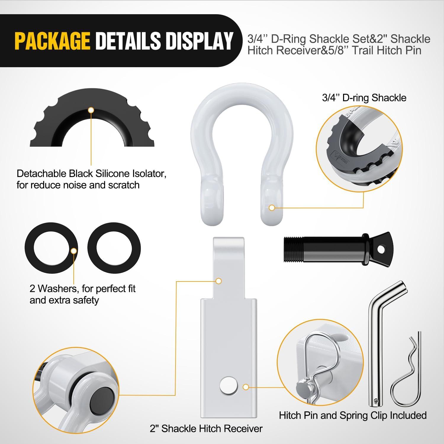 image:imageNilight Heavy Duty Trailer Shackle Kit for Double Eye Springs Fits 35K52K Axles DualStage AntiRust Coated Complete Installation Hardware Included Durable Suspension Repair Parts BlackWhite