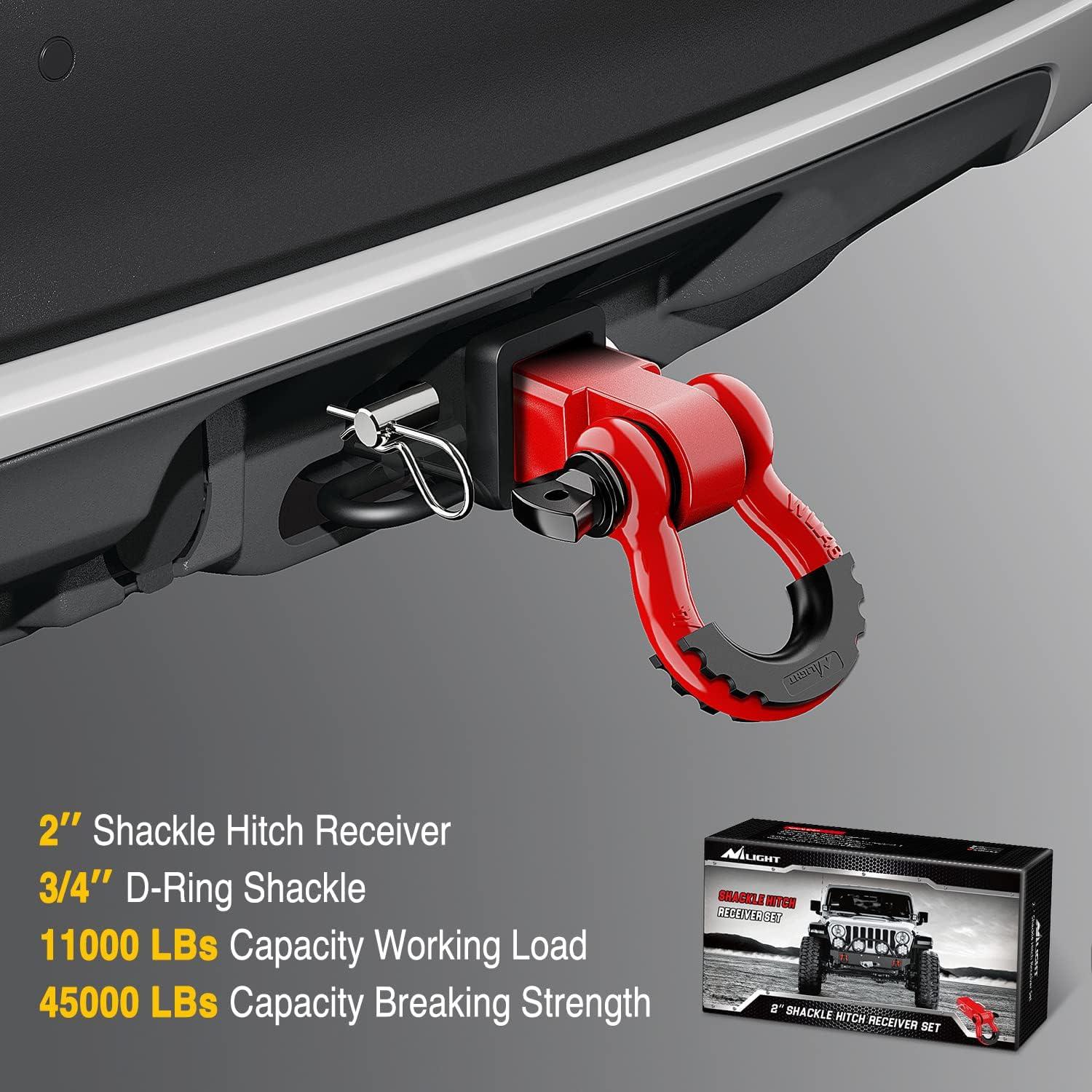 image:imageNilight Heavy Duty Trailer Shackle Kit for Double Eye Springs Fits 35K52K Axles DualStage AntiRust Coated Complete Installation Hardware Included Durable Suspension Repair Parts BlackRed