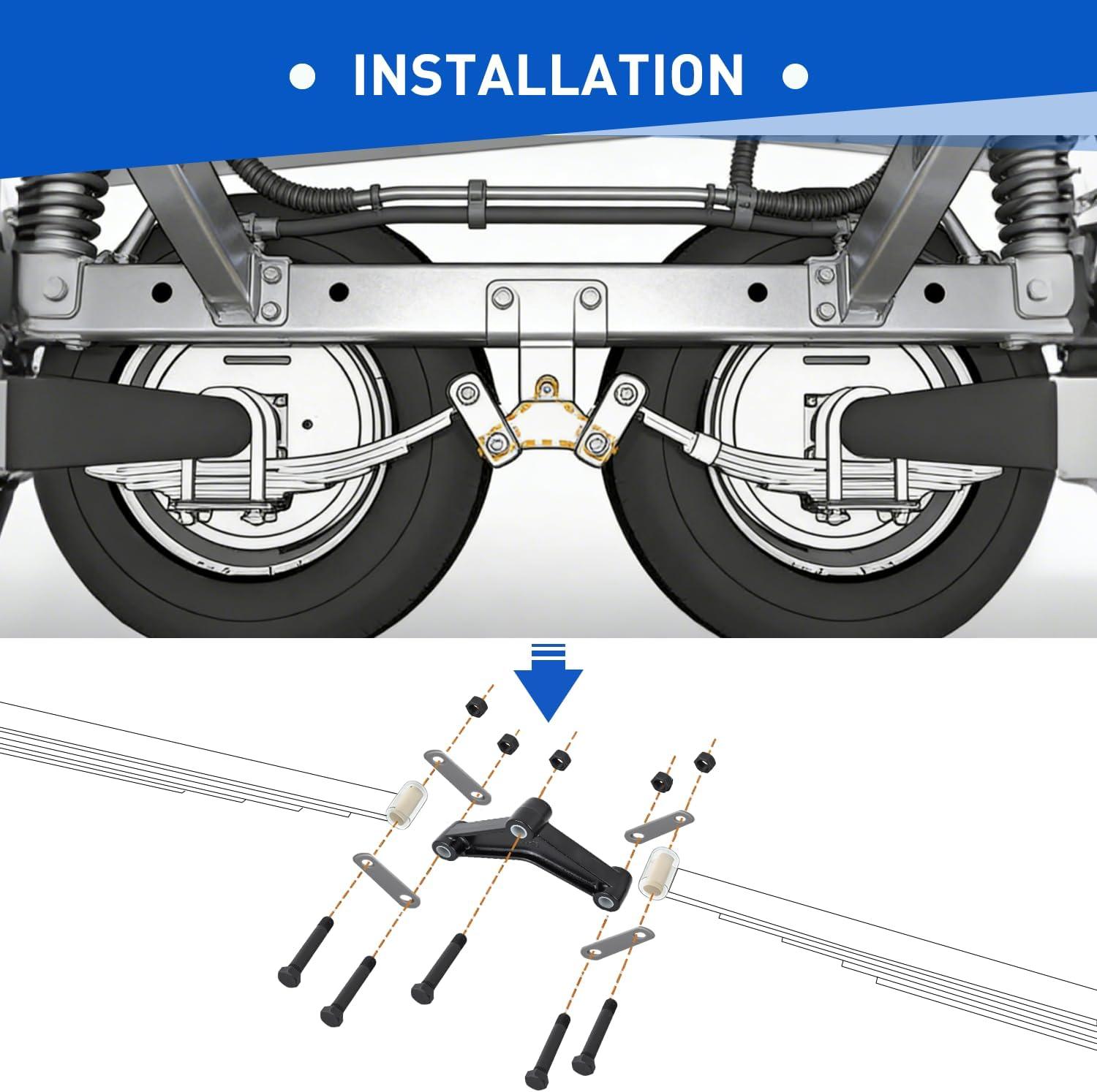 image:imageNilight Heavy Duty Trailer Shackle Kit for Double Eye Springs Fits 35K52K Axles DualStage AntiRust Coated Complete Installation Hardware Included Durable Suspension Repair Parts BlackTrailer Shackle Kit for Double Eye Springs