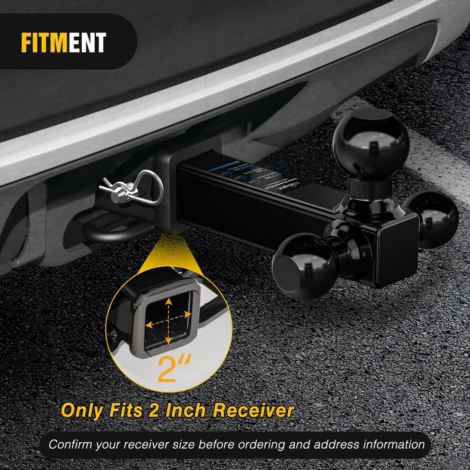 image:imageNilight Heavy Duty Trailer Shackle Kit for Double Eye Springs Fits 35K52K Axles DualStage AntiRust Coated Complete Installation Hardware Included Durable Suspension Repair Parts Black2 hitch 3 ball