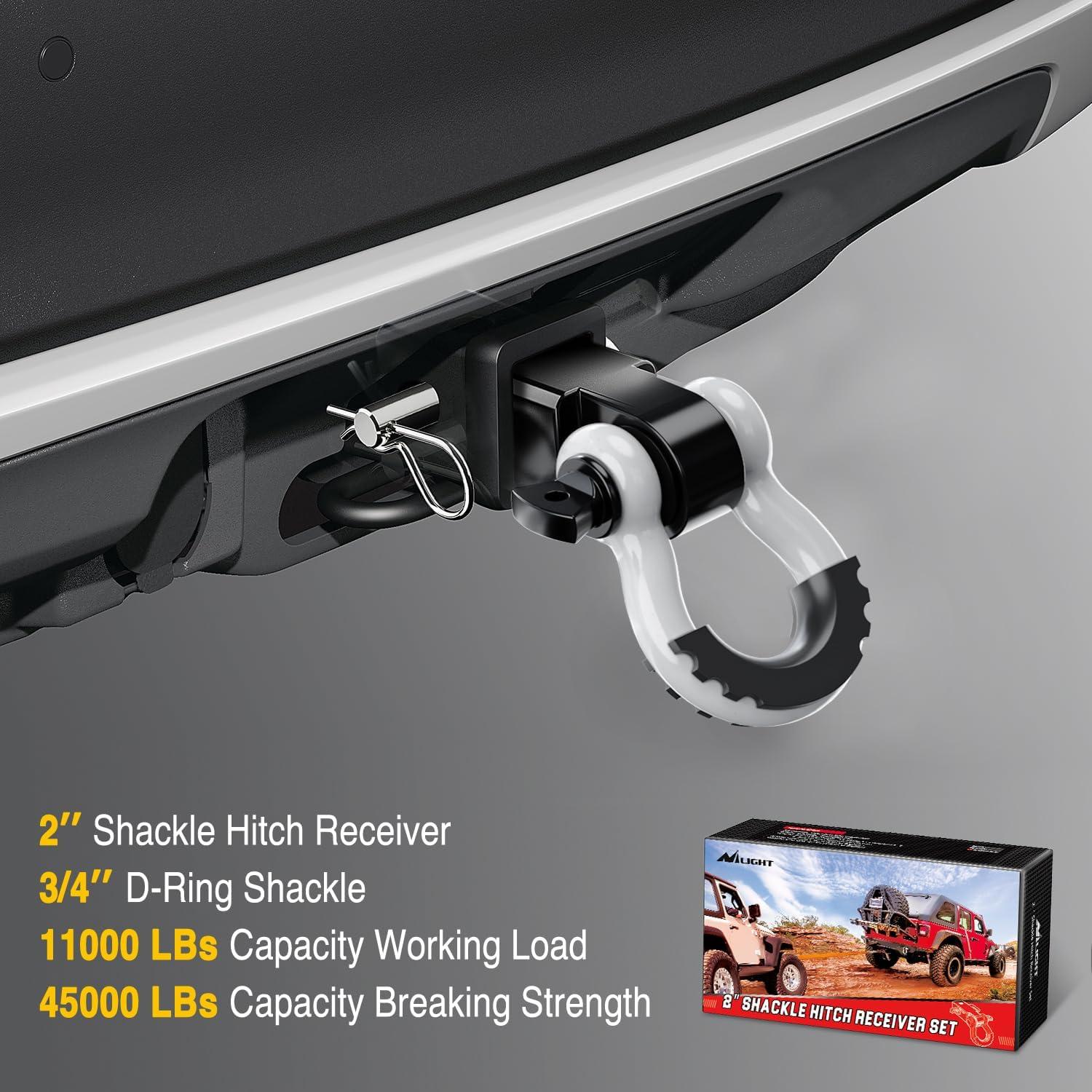 image:imageNilight Heavy Duty Trailer Shackle Kit for Double Eye Springs Fits 35K52K Axles DualStage AntiRust Coated Complete Installation Hardware Included Durable Suspension Repair Parts BlackBlackWhite