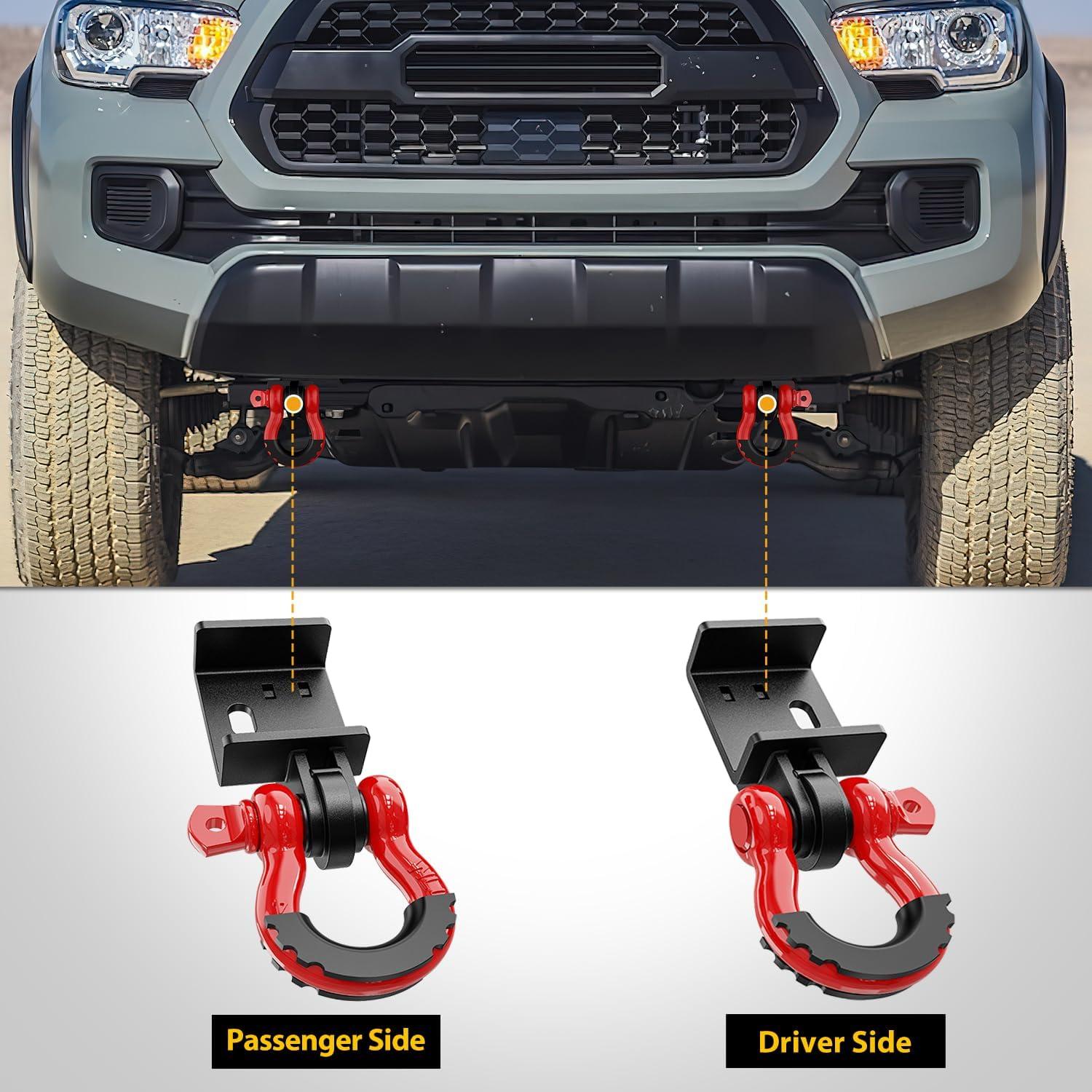 image:imageNilight Heavy Duty Trailer Shackle Kit for Double Eye Springs Fits 35K52K Axles DualStage AntiRust Coated Complete Installation Hardware Included Durable Suspension Repair Parts BlackToyota Tacoma DRing Shackle