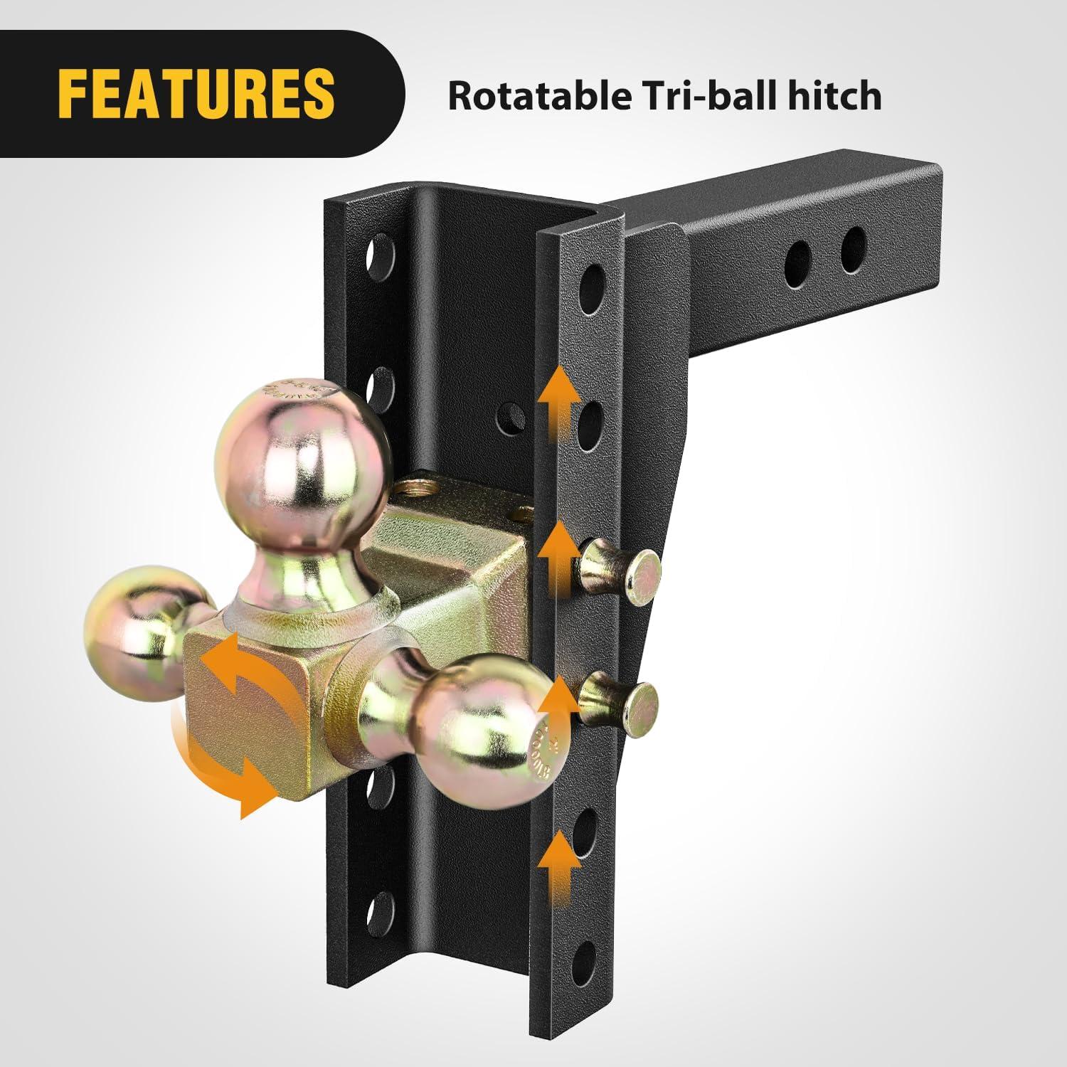 image:imageNilight Heavy Duty Trailer Shackle Kit for Double Eye Springs Fits 35K52K Axles DualStage AntiRust Coated Complete Installation Hardware Included Durable Suspension Repair Parts BlackTriBall Trailer Hitch Adjustable