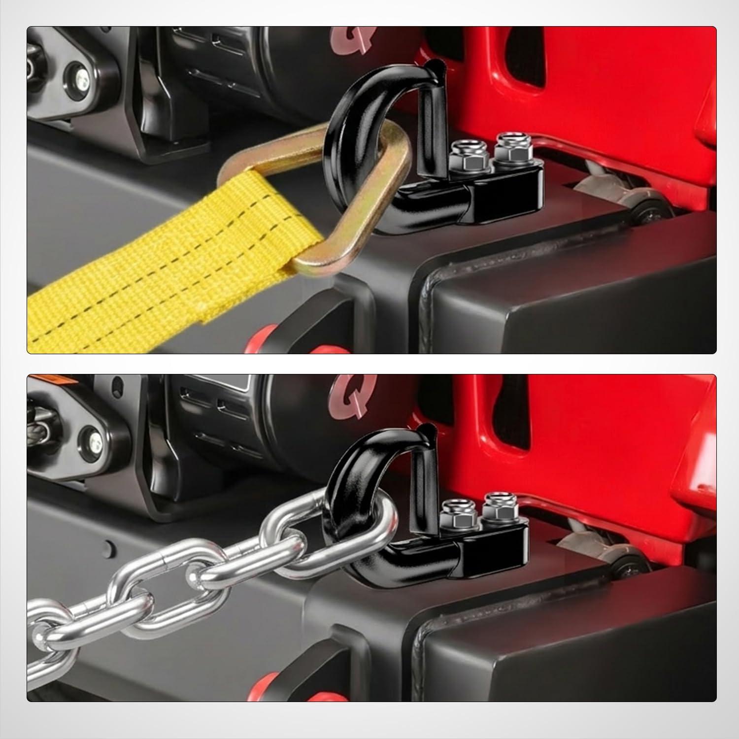image:imageNilight Heavy Duty Trailer Shackle Kit for Double Eye Springs Fits 35K52K Axles DualStage AntiRust Coated Complete Installation Hardware Included Durable Suspension Repair Parts BlackBoltOn Tow Hooks