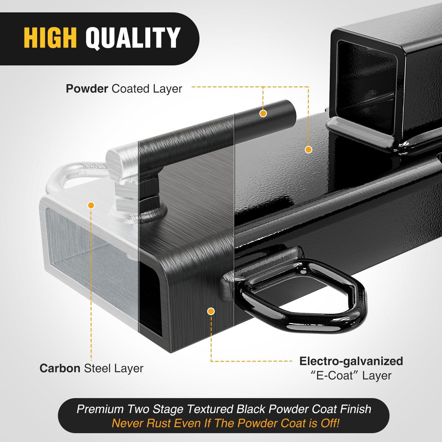 image:imageNilight Heavy Duty Trailer Shackle Kit for Double Eye Springs Fits 35K52K Axles DualStage AntiRust Coated Complete Installation Hardware Included Durable Suspension Repair Parts BlackForklift Trailer Hitch Black 43in Width