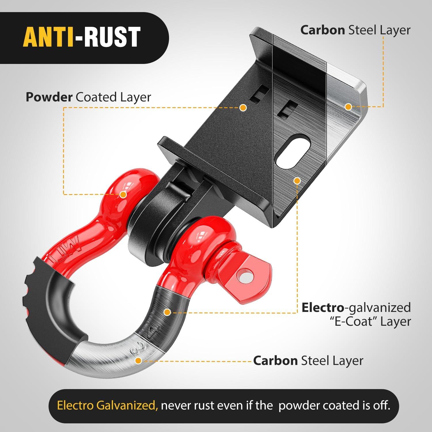 image:imageNilight Heavy Duty Trailer Shackle Kit for Double Eye Springs Fits 35K52K Axles DualStage AntiRust Coated Complete Installation Hardware Included Durable Suspension Repair Parts BlackToyota Tacoma DRing Shackle