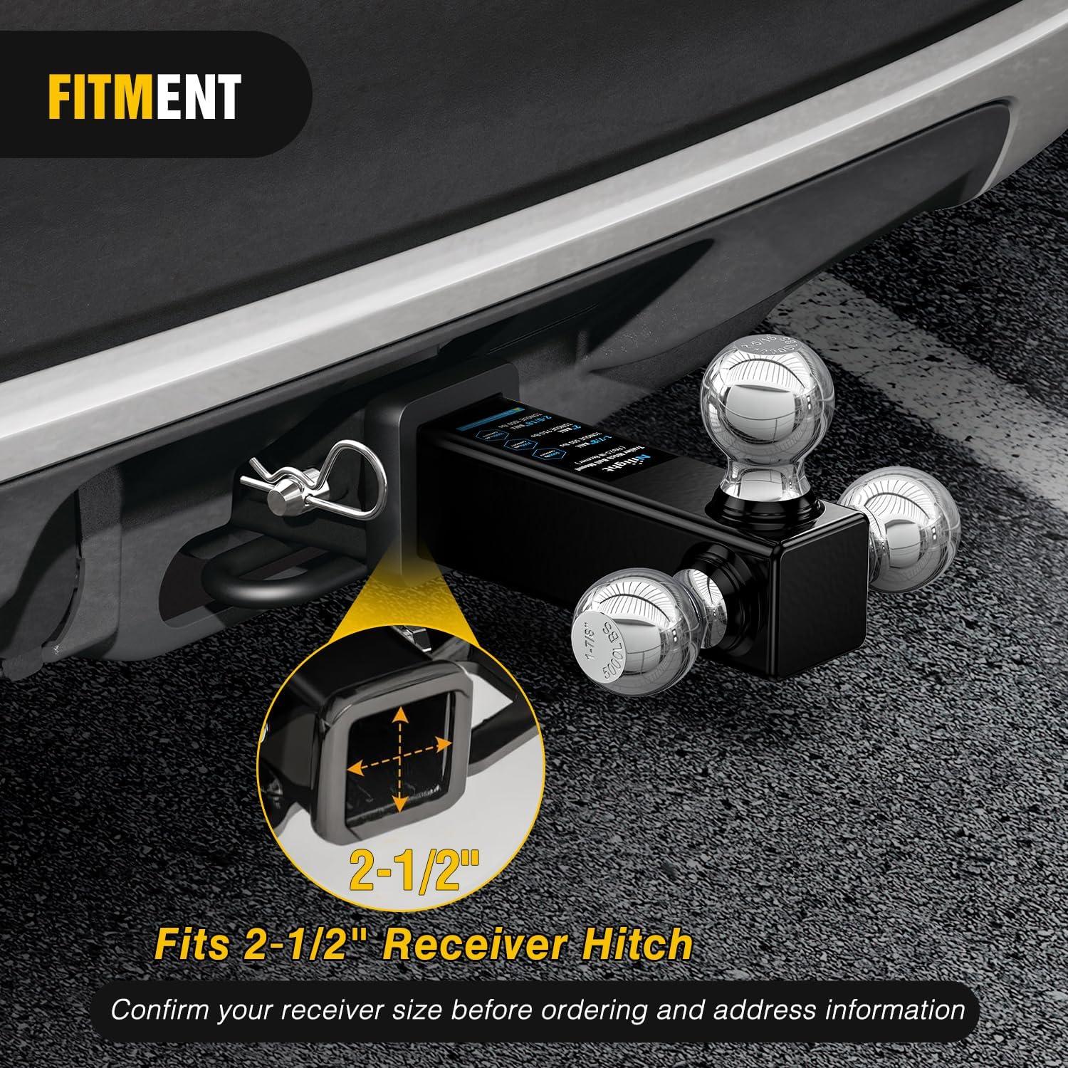 image:imageNilight Heavy Duty Trailer Shackle Kit for Double Eye Springs Fits 35K52K Axles DualStage AntiRust Coated Complete Installation Hardware Included Durable Suspension Repair Parts Black212 hitch 3 ball