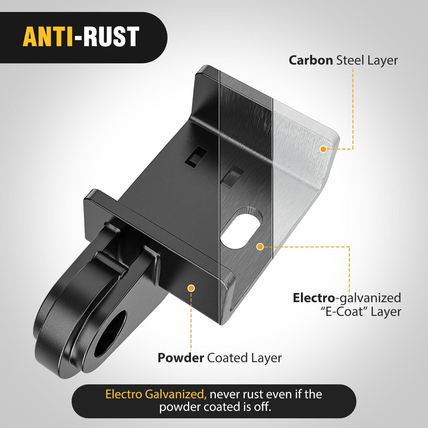 image:imageNilight Heavy Duty Trailer Shackle Kit for Double Eye Springs Fits 35K52K Axles DualStage AntiRust Coated Complete Installation Hardware Included Durable Suspension Repair Parts BlackToyota Tacoma Tow Hook