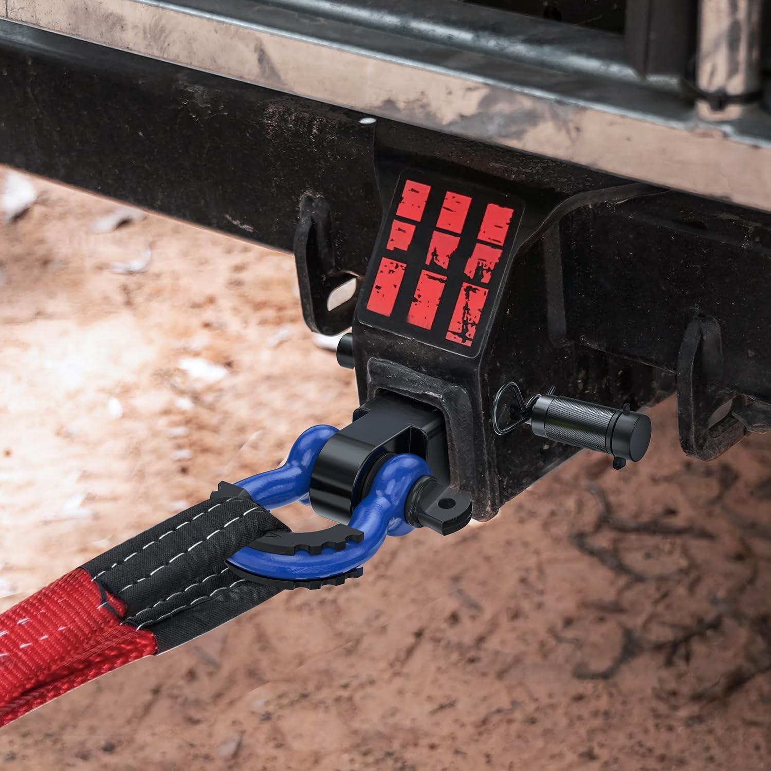 image:imageNilight Heavy Duty Trailer Shackle Kit for Double Eye Springs Fits 35K52K Axles DualStage AntiRust Coated Complete Installation Hardware Included Durable Suspension Repair Parts BlackHitch w Lock Pin Black Blue