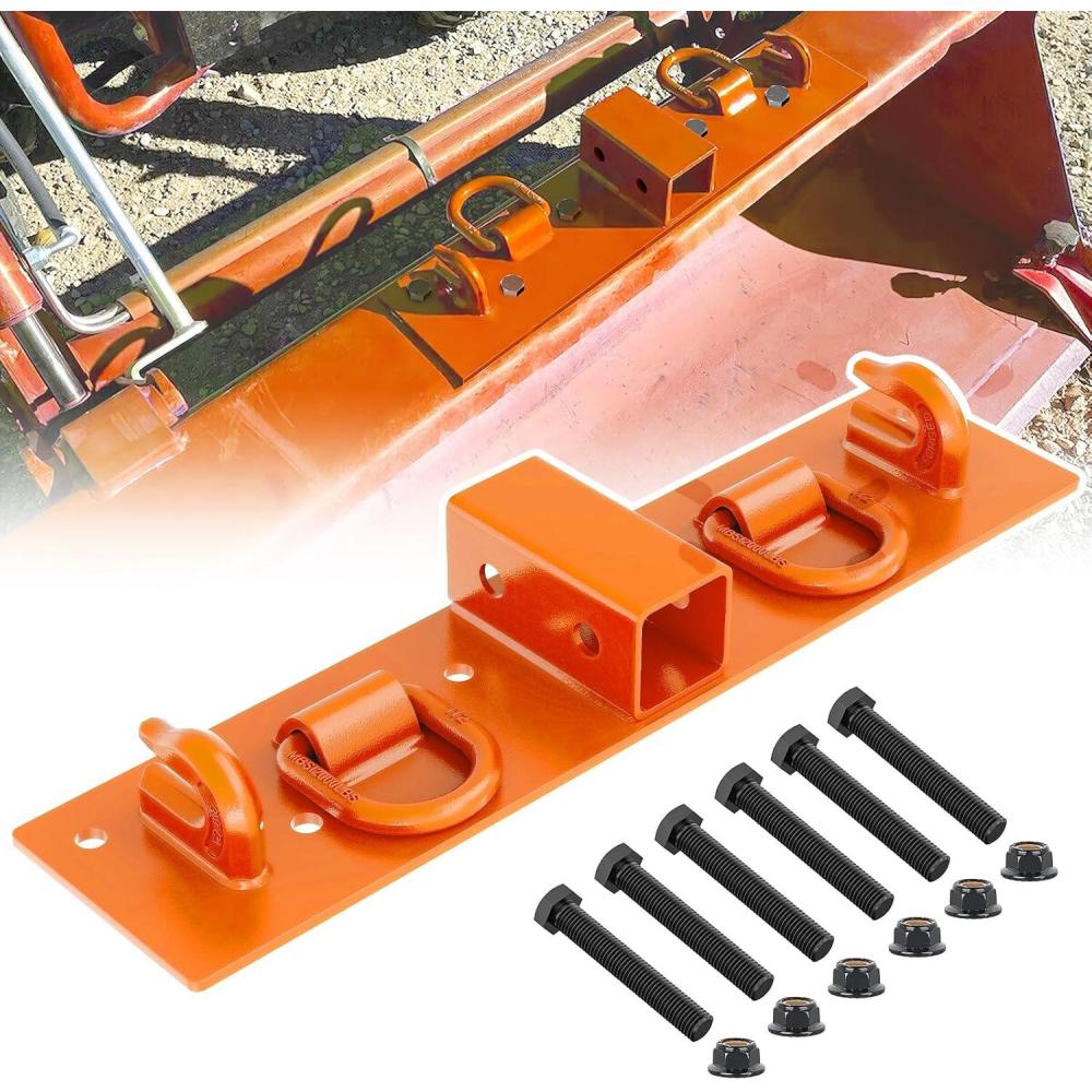 image:imageNilight 3 Point 2 Trailer Hitch Receiver for Category 1 Tractor Heavy Duty Quick Hitch Drawbar Adapter 3000LBS Capacity Compatible with Kubota BX John Deere Kioti Yanmar NorTrac Mahindra Ford CatGrab Hooks w RingReceiver Orange