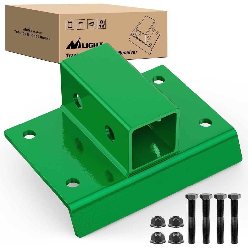 image:imageNilight 3 Point 2 Trailer Hitch Receiver for Category 1 Tractor Heavy Duty Quick Hitch Drawbar Adapter 3000LBS Capacity Compatible with Kubota BX John Deere Kioti Yanmar NorTrac Mahindra Ford Cat2 inch Towing Receiver Green