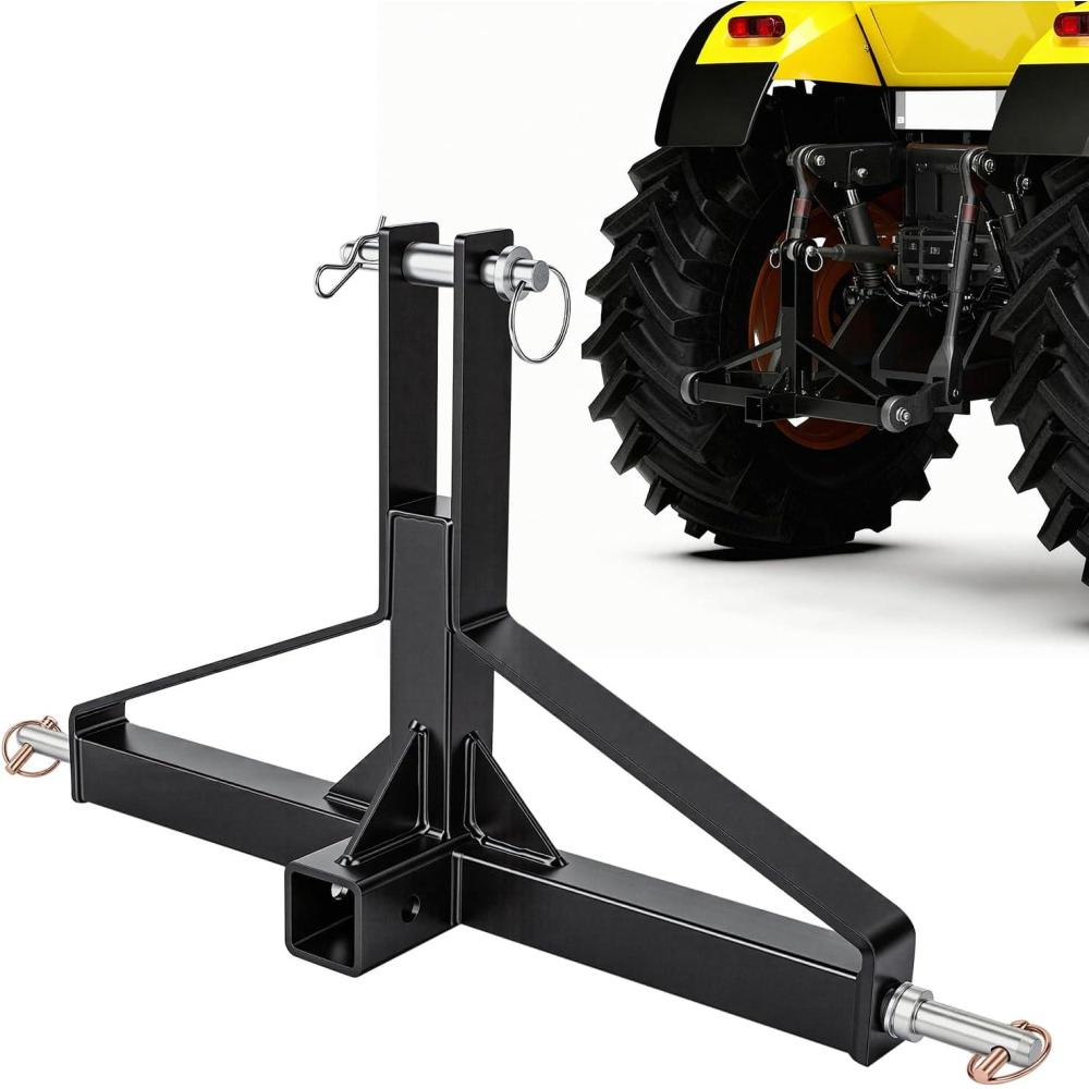 image:imageNilight 3 Point 2 Trailer Hitch Receiver for Category 1 Tractor Heavy Duty Quick Hitch Drawbar Adapter 3000LBS Capacity Compatible with Kubota BX John Deere Kioti Yanmar NorTrac Mahindra Ford Cat3 Point 2 Trailer Hitch Receiver 2617