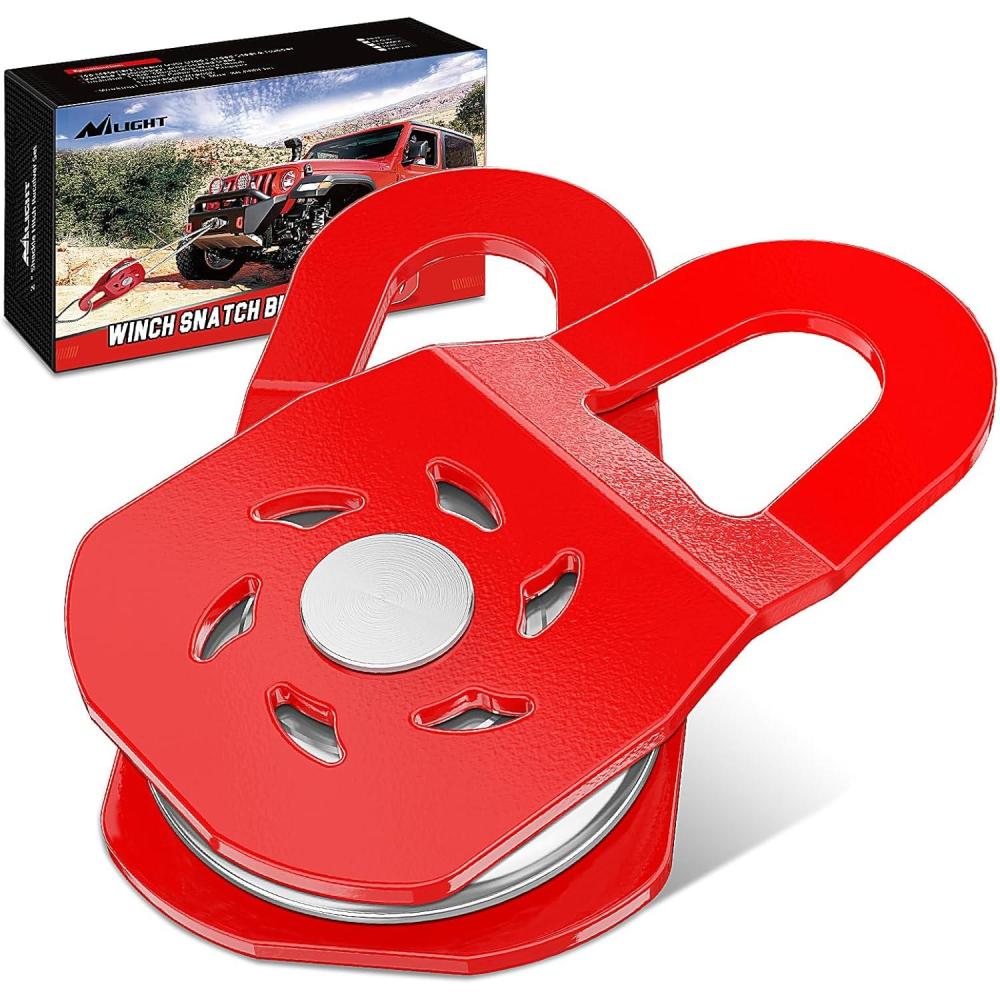 image:imageNilight Heavy Duty Trailer Shackle Kit for Double Eye Springs Fits 35K52K Axles DualStage AntiRust Coated Complete Installation Hardware Included Durable Suspension Repair Parts BlackWinch Snatch Block