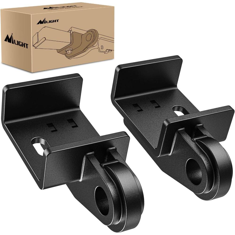 image:imageNilight Heavy Duty Trailer Shackle Kit for Double Eye Springs Fits 35K52K Axles DualStage AntiRust Coated Complete Installation Hardware Included Durable Suspension Repair Parts BlackToyota Tacoma Tow Hook