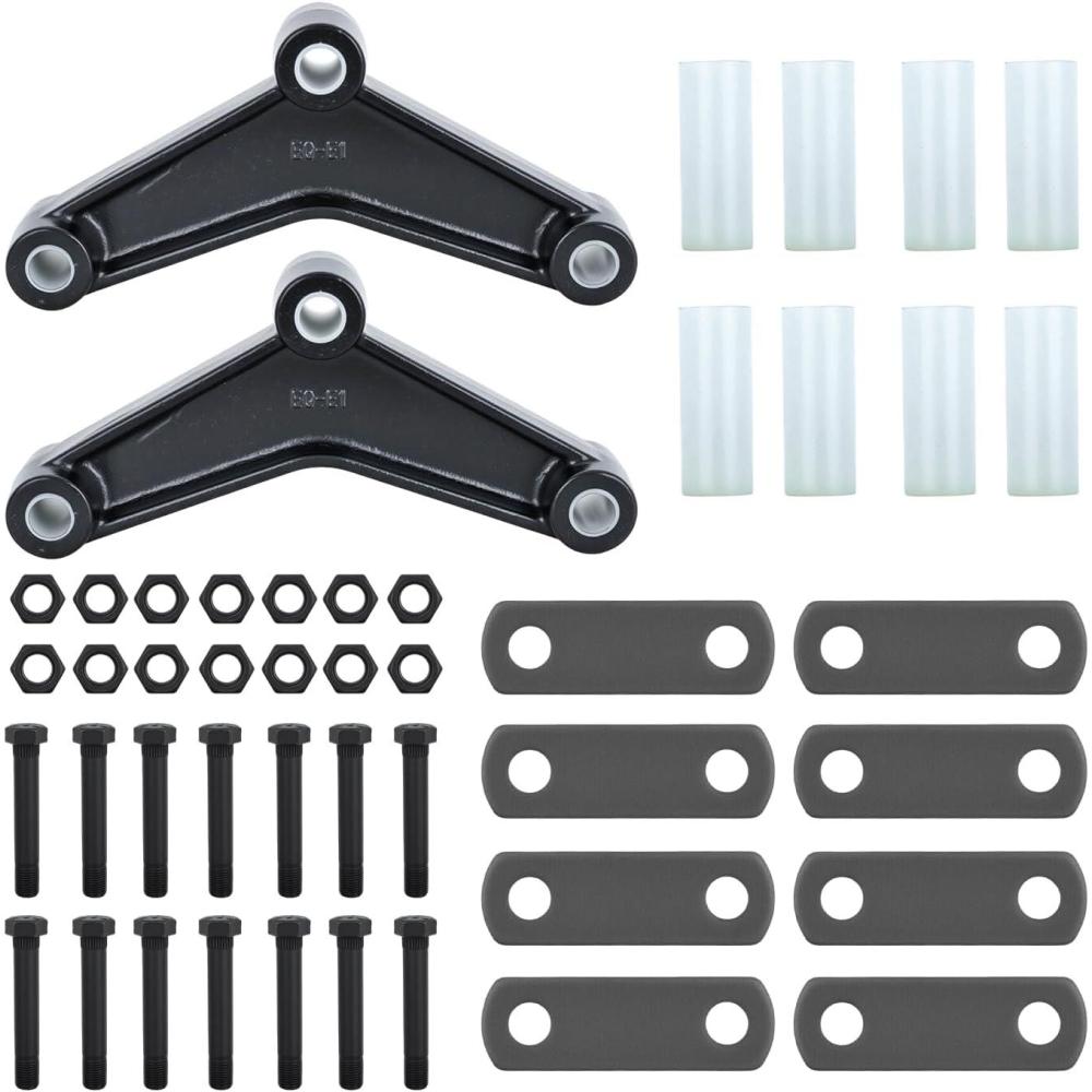 image:imageNilight Heavy Duty Trailer Shackle Kit for Double Eye Springs Fits 35K52K Axles DualStage AntiRust Coated Complete Installation Hardware Included Durable Suspension Repair Parts BlackTrailer Shackle Kit for Double Eye Springs