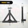 Nilight 3 Point 2″ Trailer Hitch Receiver for Category 1 Tractor Heavy Duty Quick Hitch Drawbar Adapter 3000LBS Capacity Compatible with Kubota BX John Deere Kioti Yanmar NorTrac Mahindra Ford Cat(2″ Trailer Hitch Receiver Black)