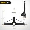 Nilight 3 Point 2″ Trailer Hitch Receiver for Category 1 Tractor Heavy Duty Quick Hitch Drawbar Adapter 3000LBS Capacity Compatible with Kubota BX John Deere Kioti Yanmar NorTrac Mahindra Ford Cat(3 Point 2″ Trailer Hitch Receiver 26″*17″)