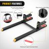 Nilight 3 Point 2″ Trailer Hitch Receiver for Category 1 Tractor Heavy Duty Quick Hitch Drawbar Adapter 3000LBS Capacity Compatible with Kubota BX John Deere Kioti Yanmar NorTrac Mahindra Ford Cat(43″ Pallet Forks w/ Stabiliser Bar)