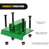 Nilight 3 Point 2″ Trailer Hitch Receiver for Category 1 Tractor Heavy Duty Quick Hitch Drawbar Adapter 3000LBS Capacity Compatible with Kubota BX John Deere Kioti Yanmar NorTrac Mahindra Ford Cat(2 inch Towing Receiver Green)