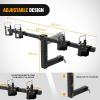 Nilight Dual Trash Can Hauler Hitch Adjustable Height Garbage Can Towing Hitch Carrier Double Trash Can Transporter Trailer Hitch for Truck SUV ATV UTV Golf Cart Lawn Tractor with 2″ Receiver