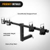 Nilight Dual Trash Can Hauler Hitch Adjustable Height Garbage Can Towing Hitch Carrier Double Trash Can Transporter Trailer Hitch for Truck SUV ATV UTV Golf Cart Lawn Tractor with 2″ Receiver