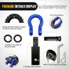Nilight Heavy Duty Trailer Shackle Kit for Double Eye Springs Fits 3.5K–5.2K Axles Dual-Stage Anti-Rust Coated Complete Installation Hardware Included Durable Suspension Repair Parts Black(Black+Blue)