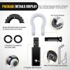 Nilight Heavy Duty Trailer Shackle Kit for Double Eye Springs Fits 3.5K–5.2K Axles Dual-Stage Anti-Rust Coated Complete Installation Hardware Included Durable Suspension Repair Parts Black(Black+White)