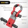 Nilight Heavy Duty Trailer Shackle Kit for Double Eye Springs Fits 3.5K–5.2K Axles Dual-Stage Anti-Rust Coated Complete Installation Hardware Included Durable Suspension Repair Parts Black(Hitch w/ Lock Pin Red)