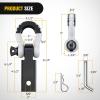 Nilight Heavy Duty Trailer Shackle Kit for Double Eye Springs Fits 3.5K–5.2K Axles Dual-Stage Anti-Rust Coated Complete Installation Hardware Included Durable Suspension Repair Parts Black(Black+White)
