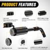 Nilight Heavy Duty Trailer Shackle Kit for Double Eye Springs Fits 3.5K–5.2K Axles Dual-Stage Anti-Rust Coated Complete Installation Hardware Included Durable Suspension Repair Parts Black(Hitch Lock Pin 1/2″ & 5/8″ Black)
