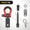 Nilight Heavy Duty Trailer Shackle Kit for Double Eye Springs Fits 3.5K–5.2K Axles Dual-Stage Anti-Rust Coated Complete Installation Hardware Included Durable Suspension Repair Parts Black(Hitch w/ Lock Pin Black Red)