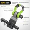 Nilight Heavy Duty Trailer Shackle Kit for Double Eye Springs Fits 3.5K–5.2K Axles Dual-Stage Anti-Rust Coated Complete Installation Hardware Included Durable Suspension Repair Parts Black(Hitch w/ Lock Pin Black Green)