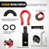 Nilight Heavy Duty Trailer Shackle Kit for Double Eye Springs Fits 3.5K–5.2K Axles Dual-Stage Anti-Rust Coated Complete Installation Hardware Included Durable Suspension Repair Parts Black(Black+Red)