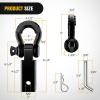 Nilight Heavy Duty Trailer Shackle Kit for Double Eye Springs Fits 3.5K–5.2K Axles Dual-Stage Anti-Rust Coated Complete Installation Hardware Included Durable Suspension Repair Parts Black(Black)
