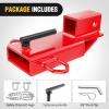 Nilight Heavy Duty Trailer Shackle Kit for Double Eye Springs Fits 3.5K–5.2K Axles Dual-Stage Anti-Rust Coated Complete Installation Hardware Included Durable Suspension Repair Parts Black(Forklift Trailer Hitch Red 4.3in Width)
