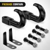 Nilight Heavy Duty Trailer Shackle Kit for Double Eye Springs Fits 3.5K–5.2K Axles Dual-Stage Anti-Rust Coated Complete Installation Hardware Included Durable Suspension Repair Parts Black(Bolt-On Tow Hooks)