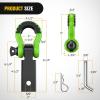 Nilight Heavy Duty Trailer Shackle Kit for Double Eye Springs Fits 3.5K–5.2K Axles Dual-Stage Anti-Rust Coated Complete Installation Hardware Included Durable Suspension Repair Parts Black(Black+Green)