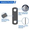 Nilight Heavy Duty Trailer Shackle Kit for Double Eye Springs Fits 3.5K–5.2K Axles Dual-Stage Anti-Rust Coated Complete Installation Hardware Included Durable Suspension Repair Parts Black(Trailer Shackle Kit for Double Eye Springs)